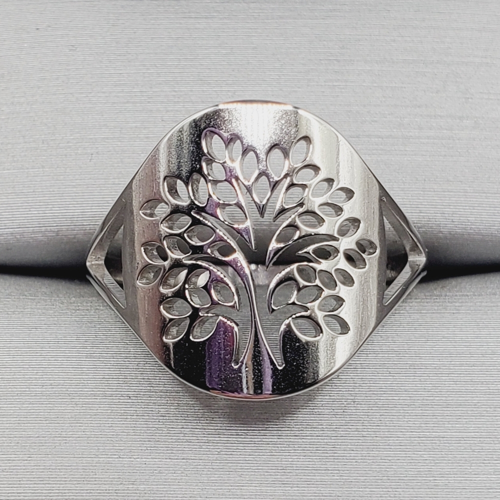 Silver Tone Tree of Life Ring — Symbolic Elegance & Modern Shine
